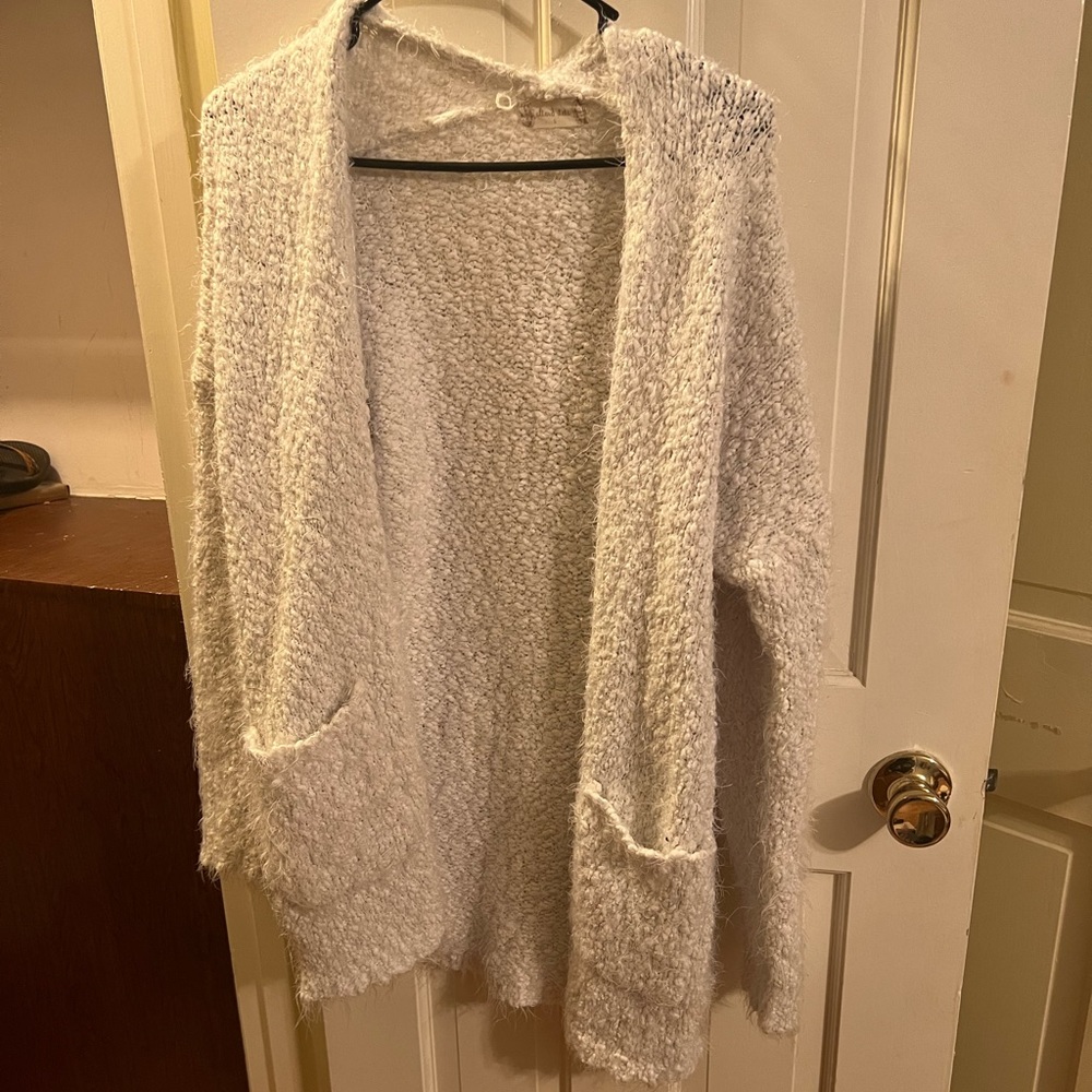 White popcorn cardigan from Altard State
